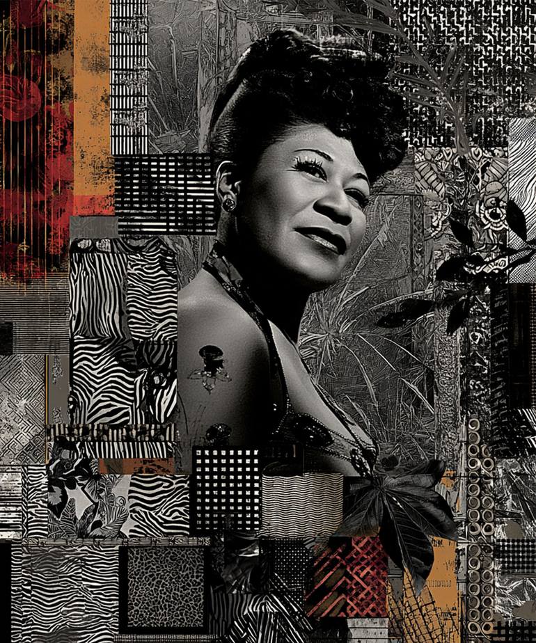 The Eternal Queen of Swing. Ella Fitzgerald Mixed Media by Pape Momar Dieng  | Saatchi Art New Zealand