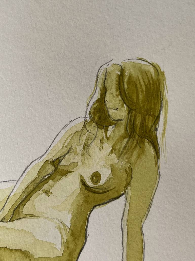 Original Figurative Nude Mixed Media by Yuliia Yevtukh
