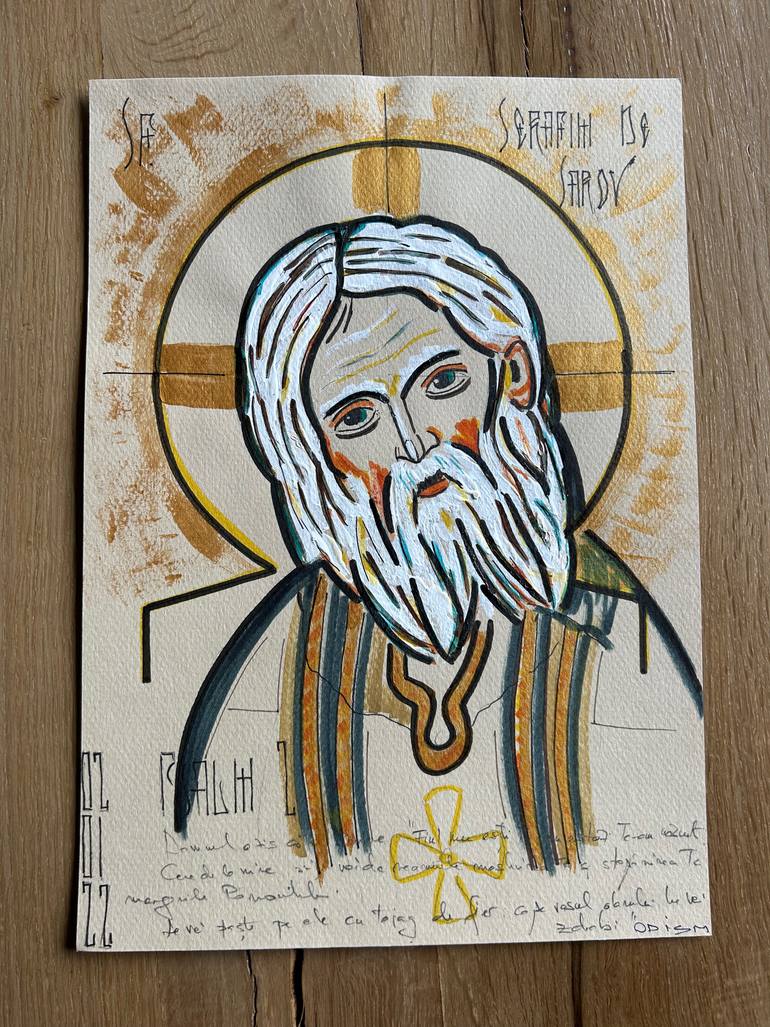Original Classicism Religion Painting by Dumitru Cenan