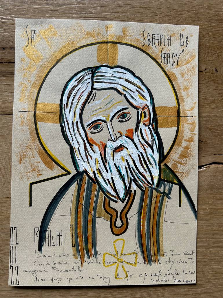 Original Classicism Religion Painting by Dumitru Cenan