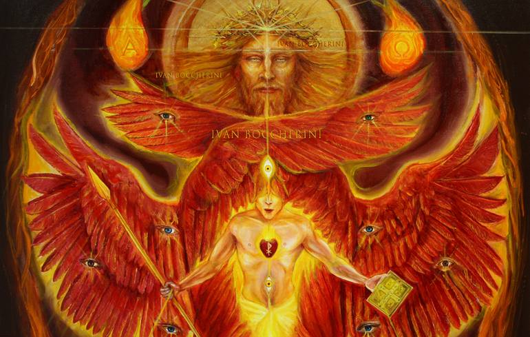 Original Symbolism Religion Painting by Ivan Boccherini