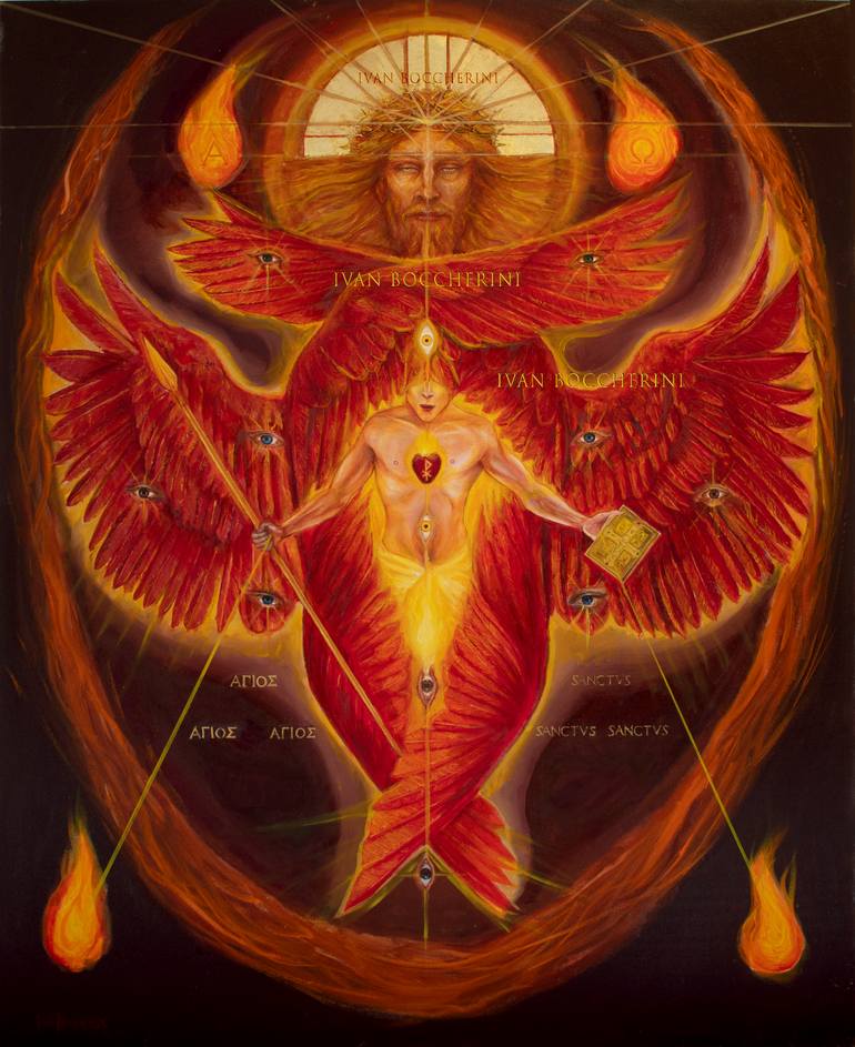 Original Symbolism Religion Painting by Ivan Boccherini