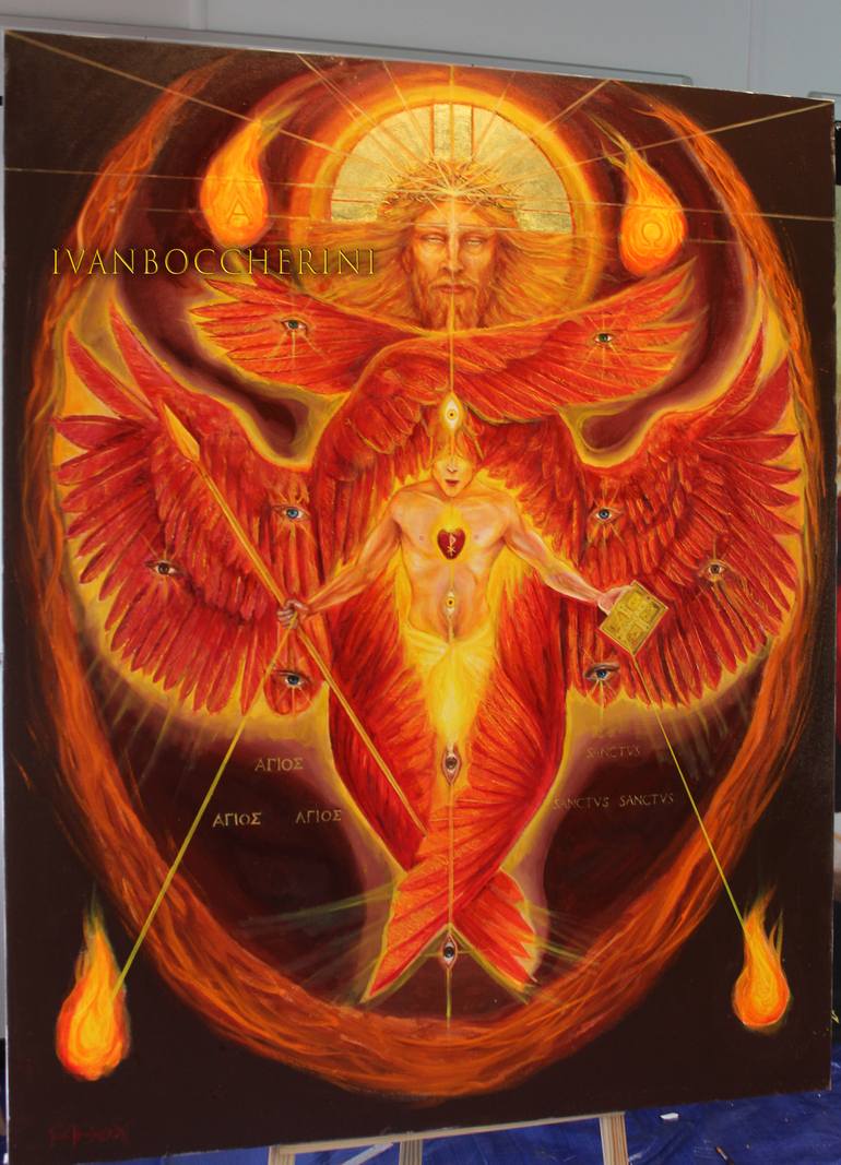 Original Symbolism Religion Painting by Ivan Boccherini