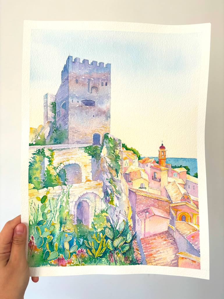 Original Impressionism Landscape Painting by Kseniia Vorotnikova