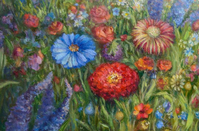 Original Baroque Garden Painting by Arti Pasiero