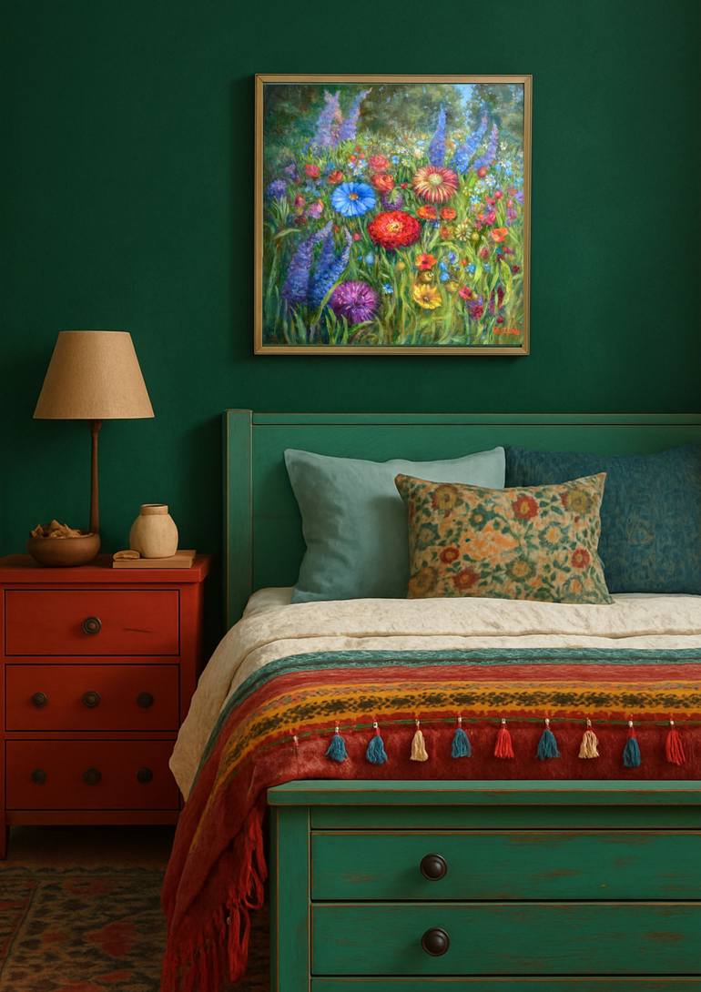 Original Baroque Garden Painting by Arti Pasiero