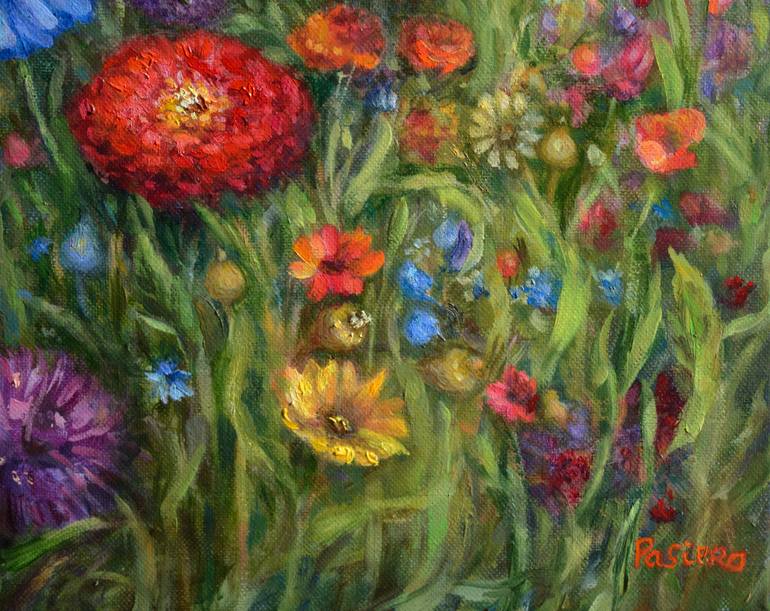 Original Baroque Garden Painting by Arti Pasiero
