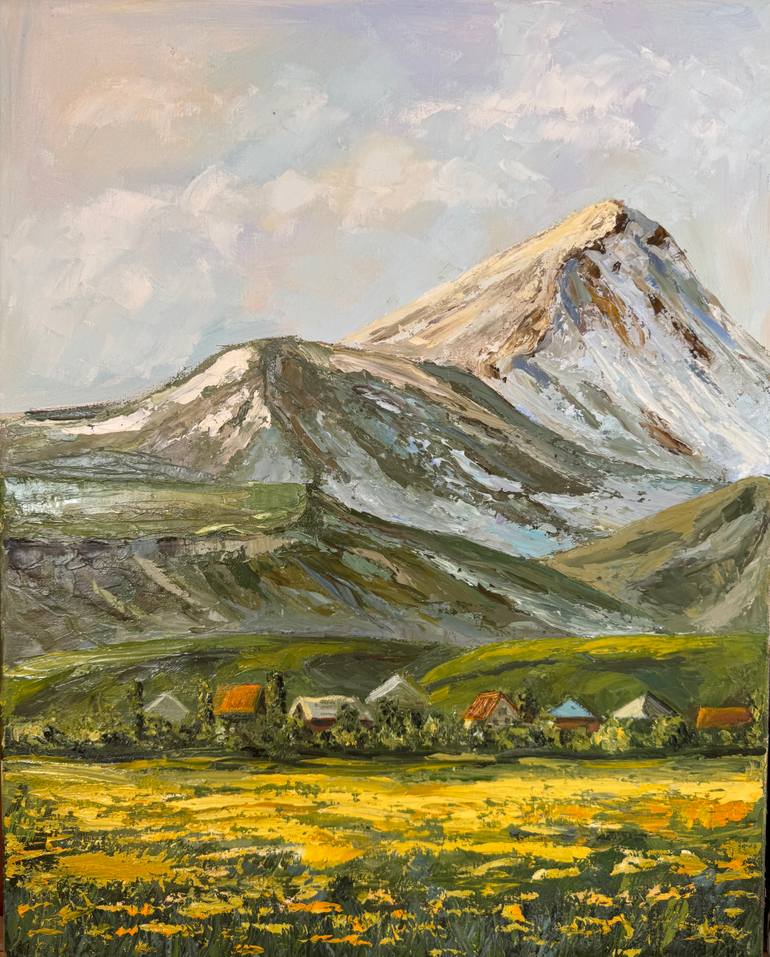 Original Impressionism Landscape Painting by Stella Grigorian