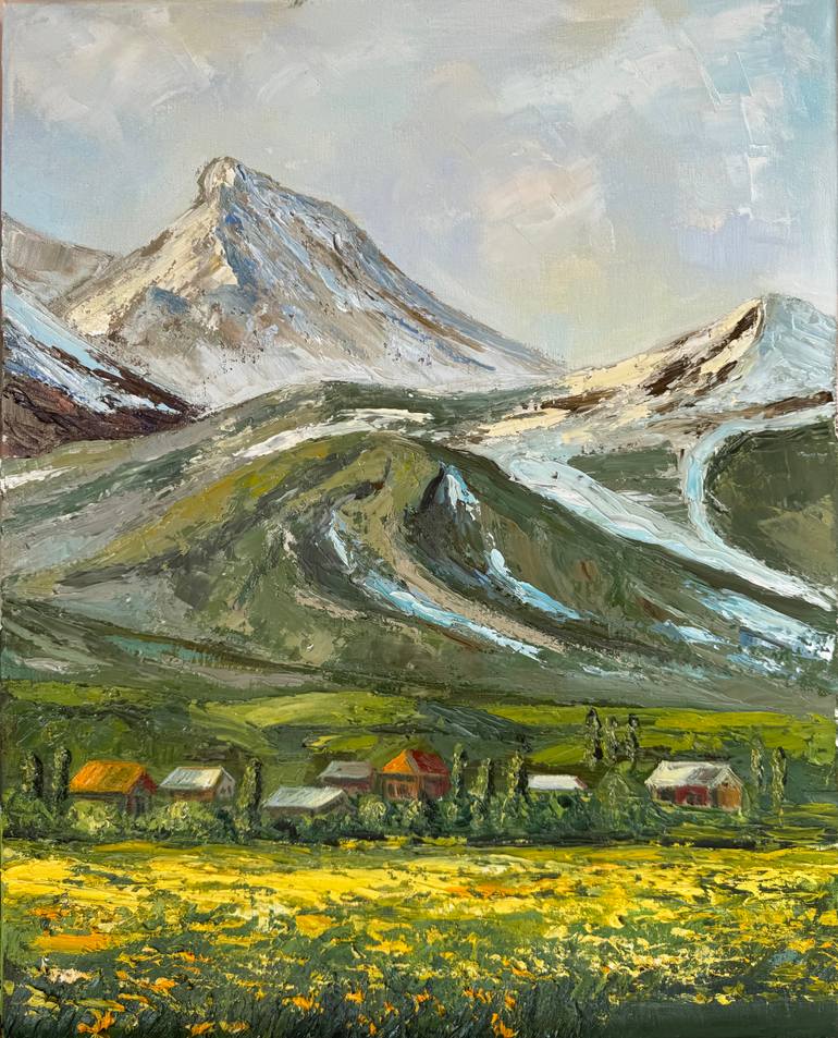 Original Impressionism Landscape Painting by Stella Grigorian