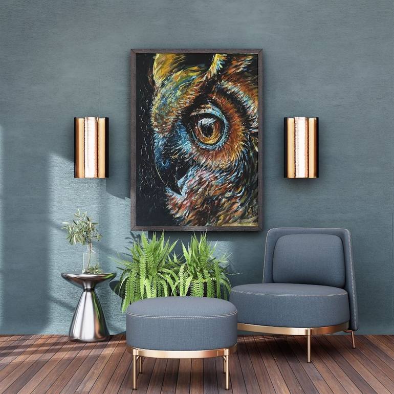 Original Abstract Expressionism Animal Painting by Oleg Fomich