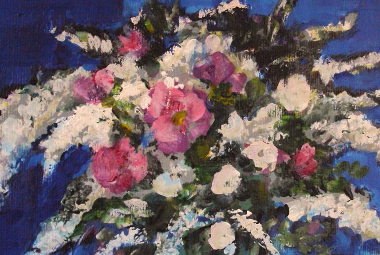 Original Impressionism Floral Painting by Diane Ursin