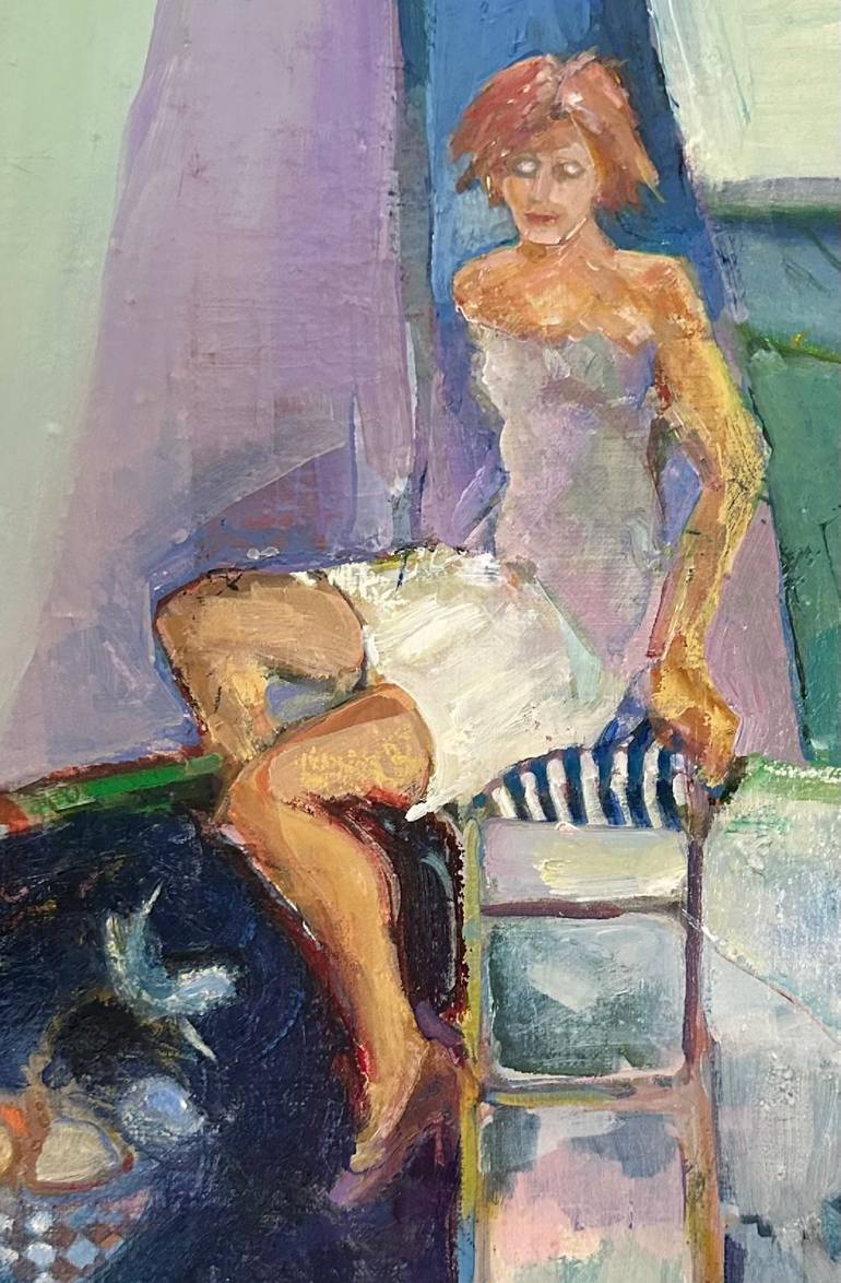 Original Impressionism Women Painting by Diane Ursin