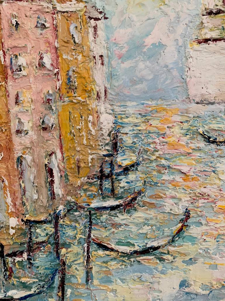 Original Impressionism Architecture Painting by Dora Kalinova