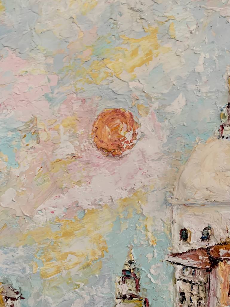 Original Impressionism Architecture Painting by Dora Kalinova