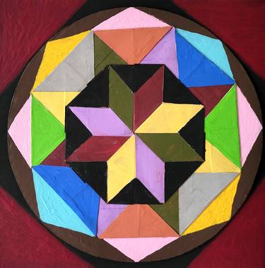 Original Abstract Mixed Media by Mikhail Gubin