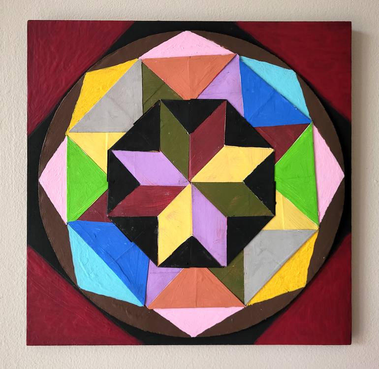 Original Abstract Mixed Media by Mikhail Gubin