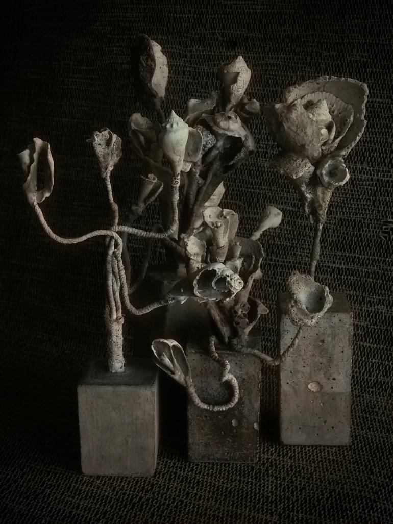 Original Abstract Expressionism Botanic Sculpture by Mikhail Gubin