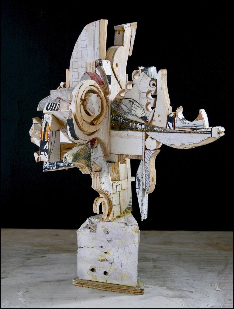 Original Abstract Expressionism Fantasy Sculpture by Mikhail Gubin