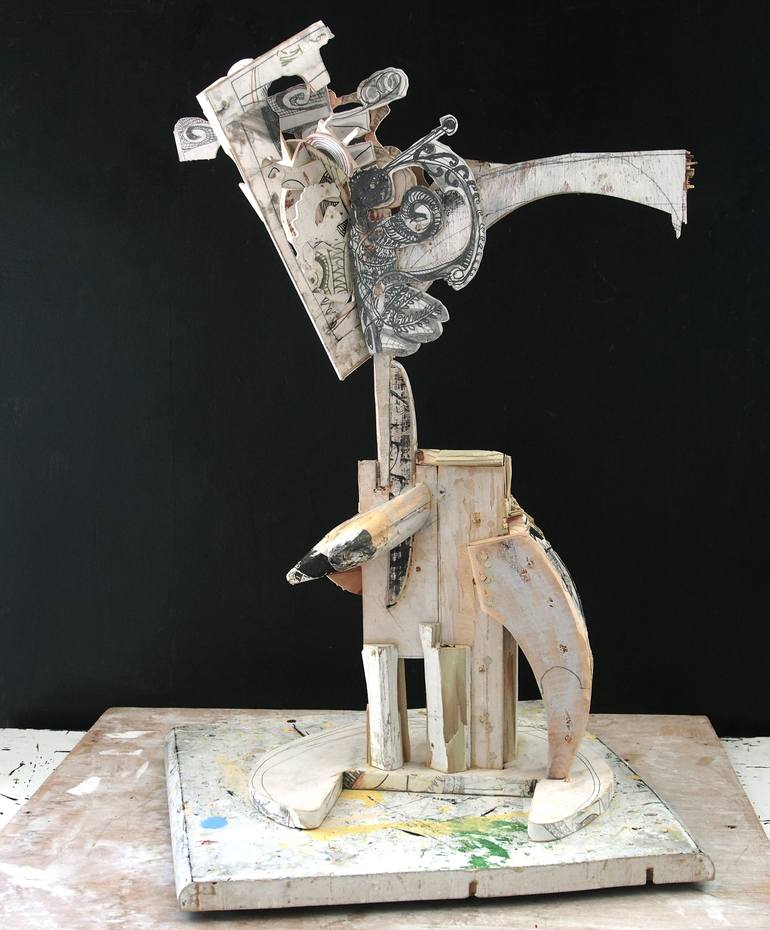 Original Abstract Expressionism Abstract Sculpture by Mikhail Gubin