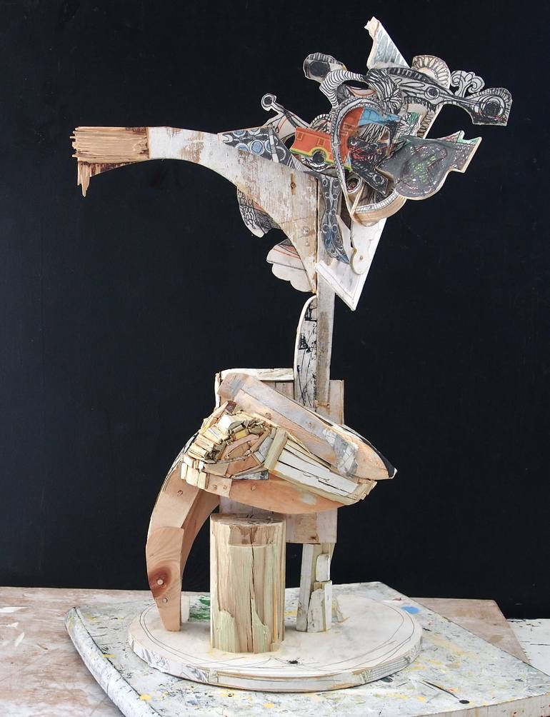Original Abstract Expressionism Abstract Sculpture by Mikhail Gubin