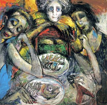 Original Expressionism People Paintings by Mikhail Gubin