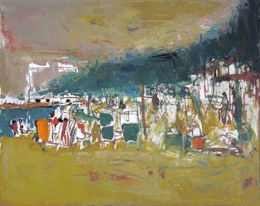 Original Abstract Beach Paintings by Mikhail Gubin