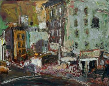 Original Expressionism Cities Paintings by Mikhail Gubin
