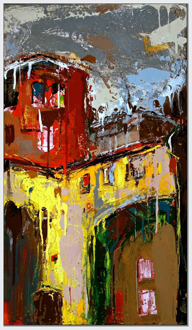 Original Expressionism Landscape Drawing by Mikhail Gubin