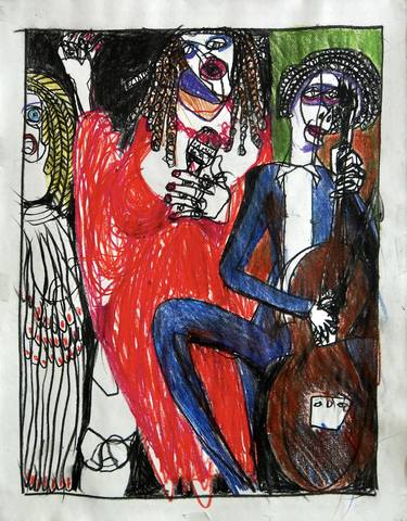Print of Expressionism Music Drawings by Mikhail Gubin