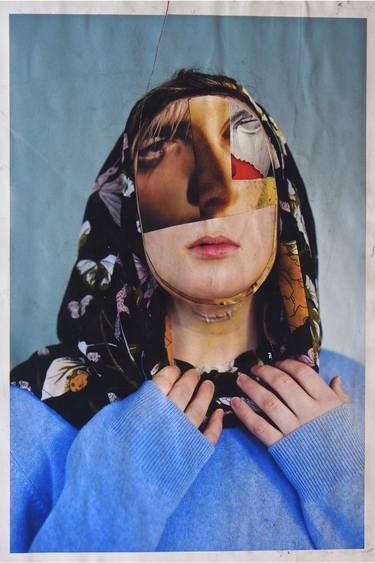Original Dada Portrait Collage by Mikhail Gubin