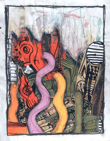 Original Dada Abstract Drawings by Mikhail Gubin