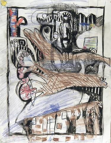Original Abstract Expressionism Abstract Drawings by Mikhail Gubin