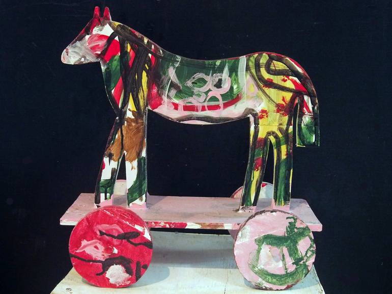 Original Expressionism Horse Sculpture by Mikhail Gubin