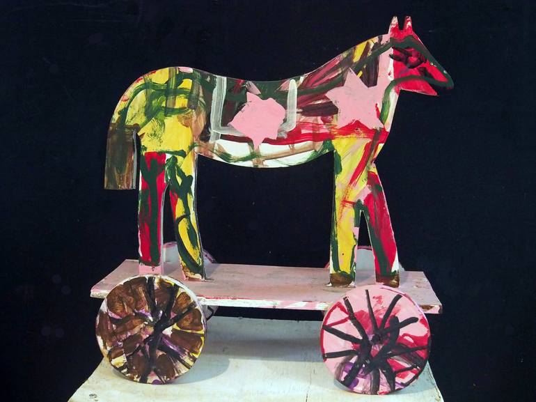 Original Expressionism Horse Sculpture by Mikhail Gubin