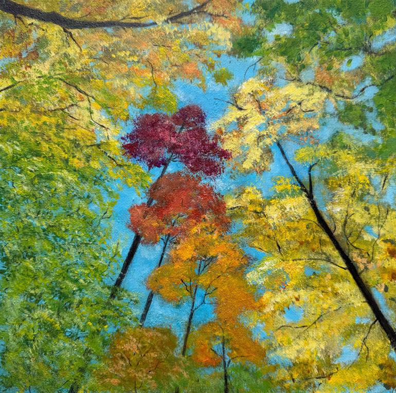 Original Nature Painting by Svitlana Romanova | Contemporary Art on Canvas | The colors of autumn