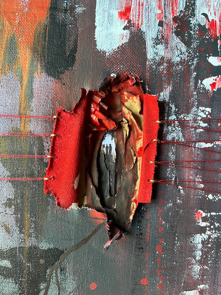 Original Abstract Expressionism Abstract Mixed Media by Masha Galicky