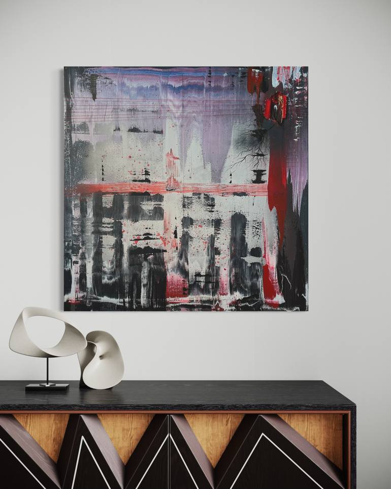 Original Abstract Expressionism Abstract Mixed Media by Masha Galicky
