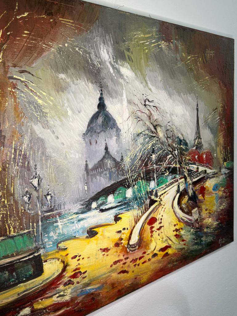 Original Expressionism Cities Painting by Vangjel Gjikondi Art
