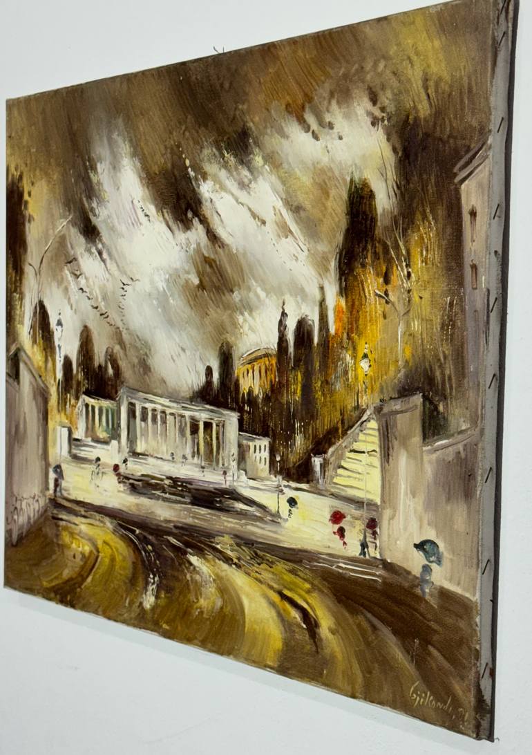 Original Impressionism Landscape Painting by Vangjel Gjikondi Art