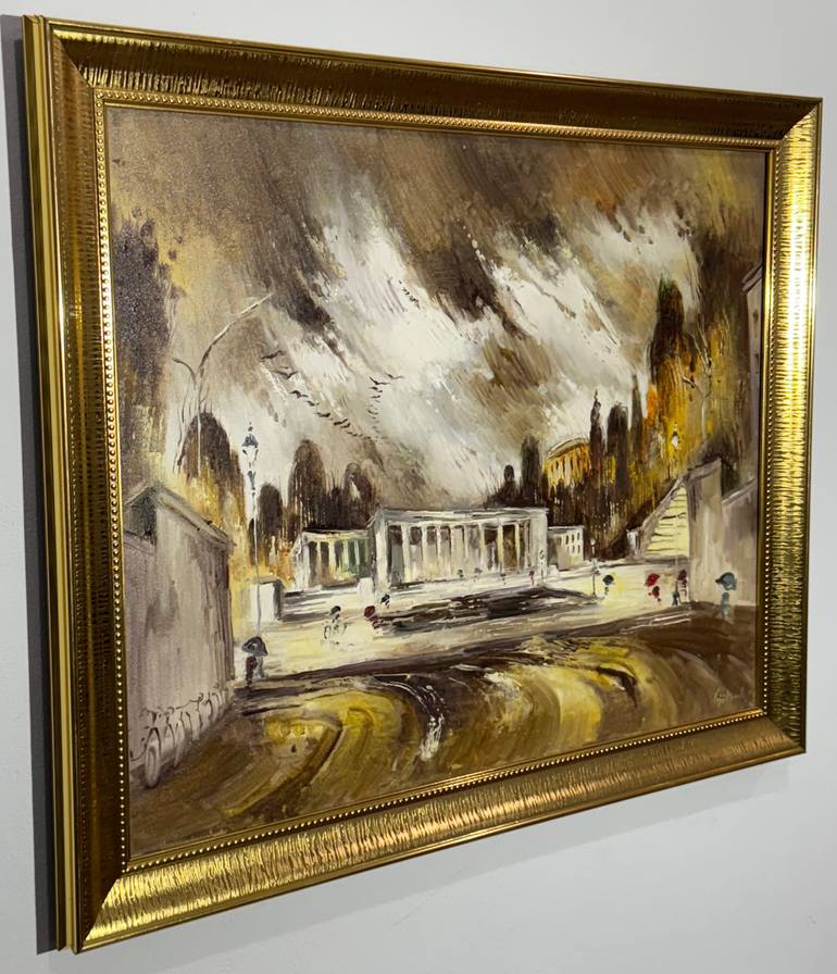 Original Impressionism Landscape Painting by Vangjel Gjikondi Art