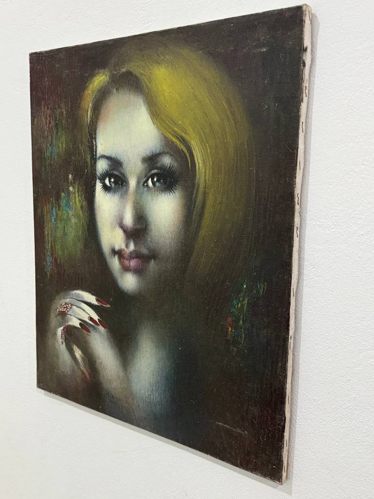 Original Figurative Women Painting by Vangjel Gjikondi Art