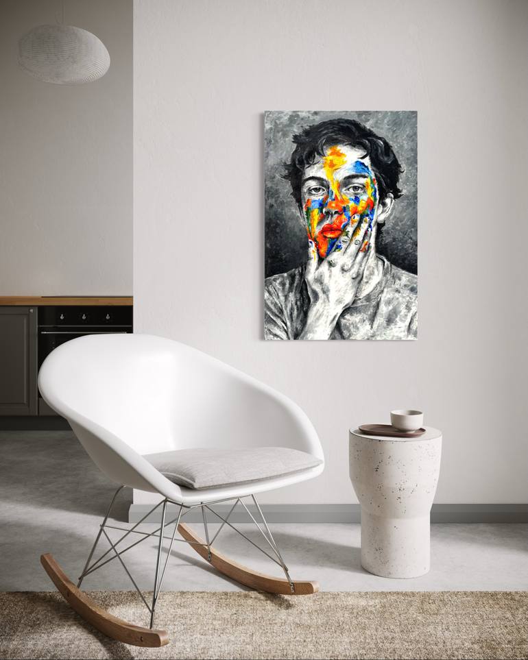 Original Abstract Expressionism Abstract Painting by Zahra Mehrali-Scott