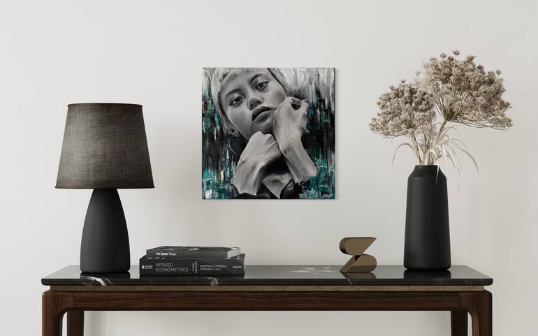 Original Abstract Expressionism People Painting by Zahra Mehrali-Scott