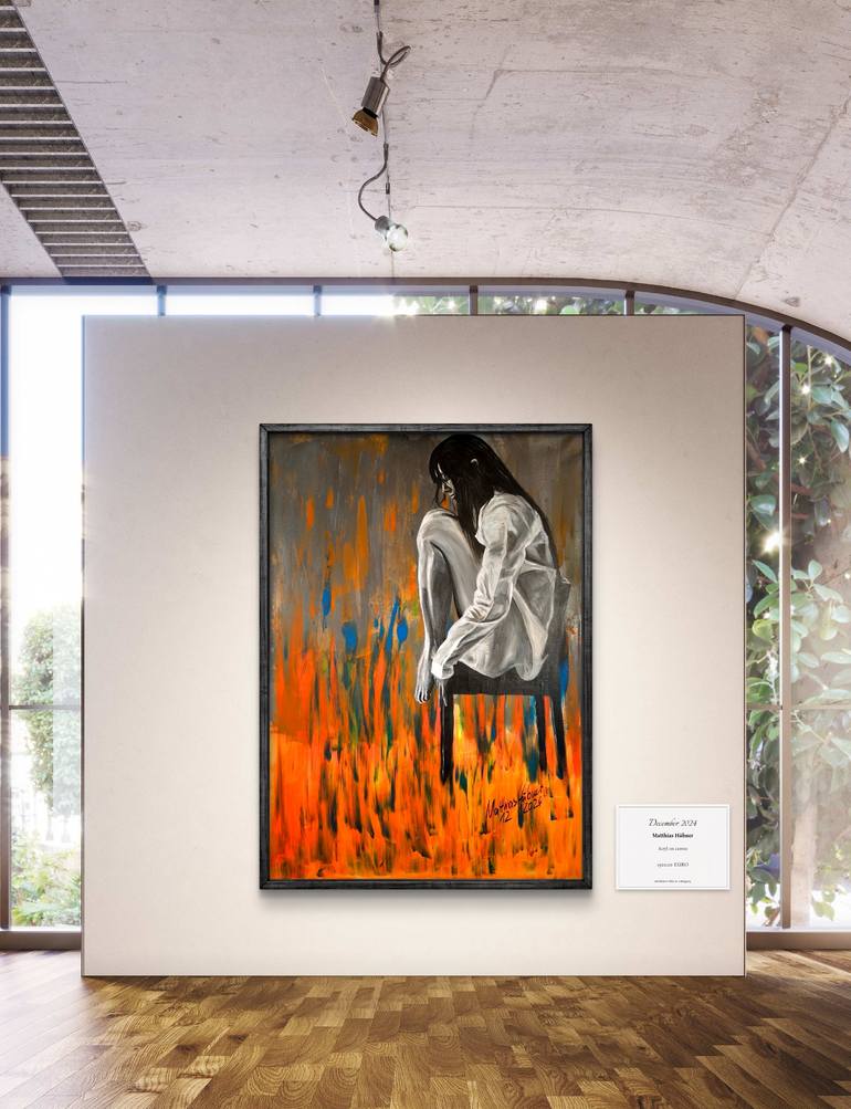 Original Abstract Expressionism Fantasy Painting by Matthias Huebner