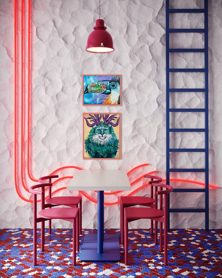 Original Contemporary Fantasy Mixed Media by Camille Girard