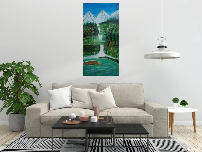 Original Classicism Abstract Painting by Thulasi Kumar