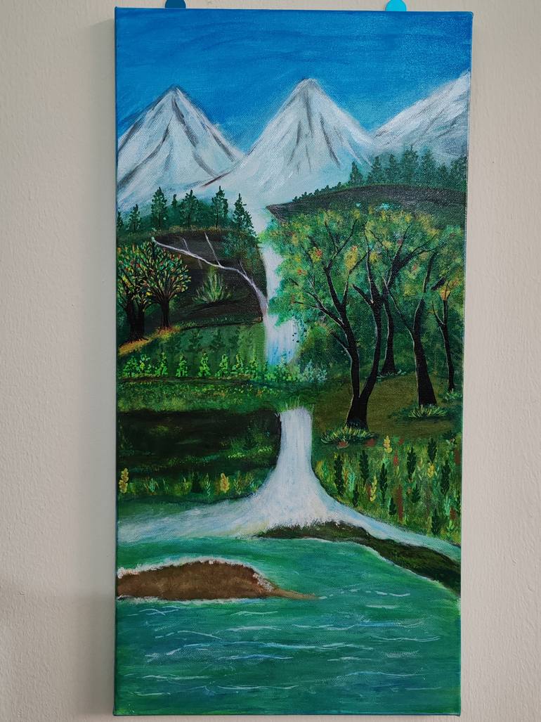 Original Classicism Abstract Painting by Thulasi Kumar