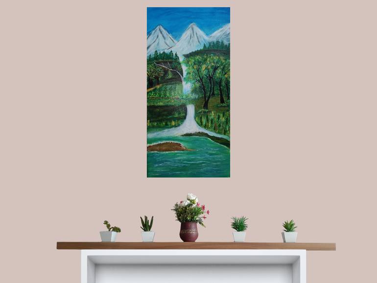 Original Classicism Abstract Painting by Thulasi Kumar