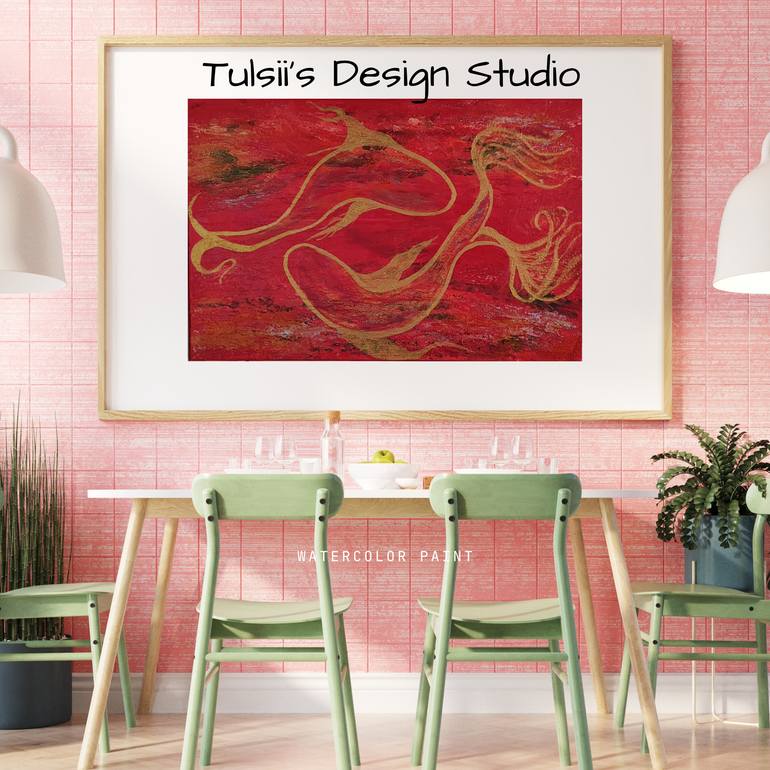 Original Abstract Expressionism Abstract Painting by Thulasi Kumar