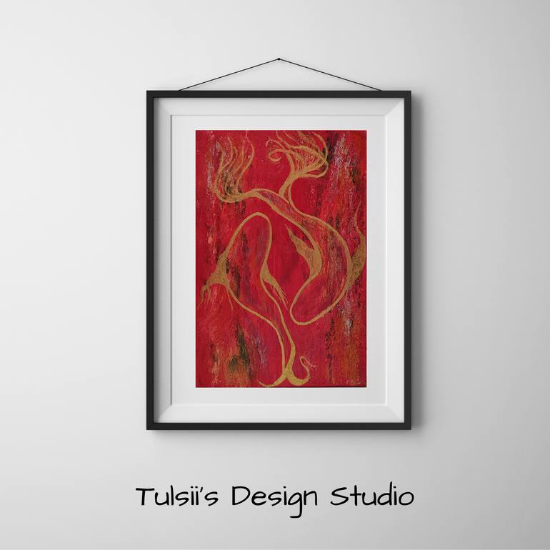 Original Abstract Expressionism Abstract Painting by Thulasi Kumar